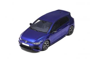 Volkswagen Golf VIII R Lapiz Blue Metallic 2021 OttO mobile 1:18 Resinemodell (Türen, Motorhaube... nicht zu öffnen!)